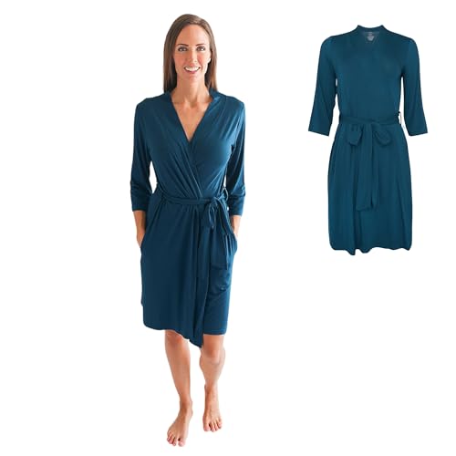 Image of Posh Peanut Maternity Robe for Hospital Delivery - Soft Viscose from Bamboo Postpartum Robe for Women Nursing & Lounging