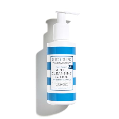 Spots & Stripes - Skin Goals Gentle Cleansing Lotion for Boys the Perfect Starter Face Wash for Teen and Young Skin with Virgin Coconut Kukui and Chamomile Super-Gentle Combats Blemishes (150ml)