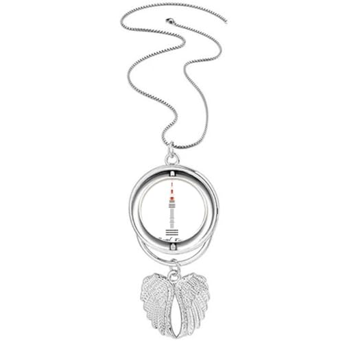 Collier tour de Séoul ailes d'ange le cadeau Art Déco idéal pour passionné de Corée