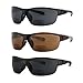 Hyyiyun 3 Pairs Bifocal Sunglasses for Men and Women, Half Rim Outdoor UV Protection Reader Glasses