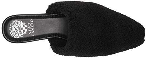 Vince Camuto Women's Footwear Women's Vameera Faux Shearling Slip-On Mule, Black, 6.5 #TOP4