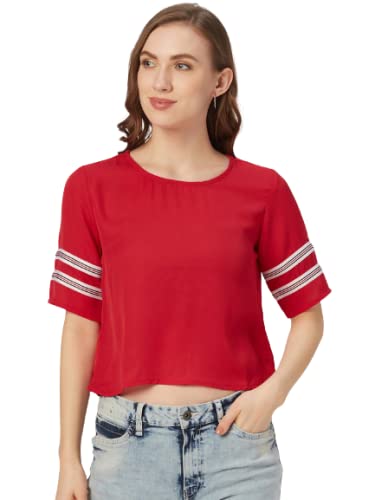 Image of Style Quotient Women Red Solid Top