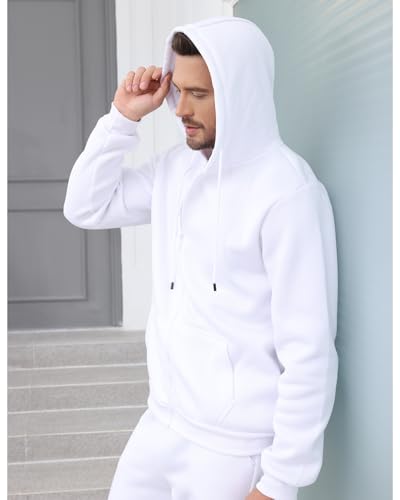 JIHUILAI Mens Tracksuit, Track Jackets and Pants 2 Piece Outfit Mens Hoodie Sweatsuit Full-Zip Fleece Jogger Set, S-3XL3