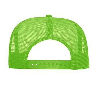 Image of OTTO Neon Polyester Foam Front 5 Panel High Crown Mesh Back Trucker Hat