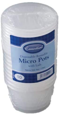 Extra Value Micro Round Pots with Lids (4Oz / 118ml)