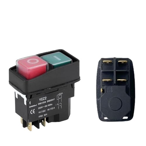 Interrupteur électromagnétique 5 broches 110V bouton de réinitialisation YCZ2