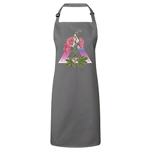 Tablier cuisine premium triangle flora botanique vintage streetwear collage nature flowers