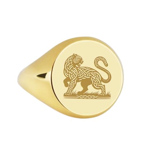 Panthère en argent 925 avec bague plaquée or ronde 14x14 mm