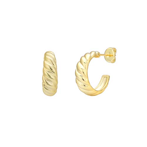 Small Gold Hoop Earrings Chunky Hoop Earrings Twist Hoop Earrings Dome Earrings Gold Hoops Thick Hoop Earrings Thick Gold Hoops Gold Earrings for Women Hoops