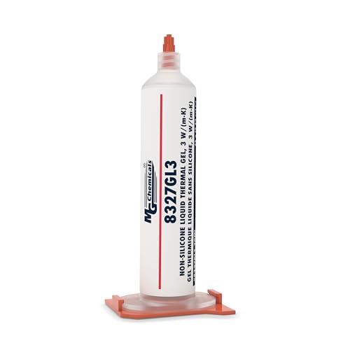 MG Chemicals 8327GL3-30ML Non-Silicone Liquid Thermal Gel 3 W/(m·K), 66g, 1-Part Cartridge