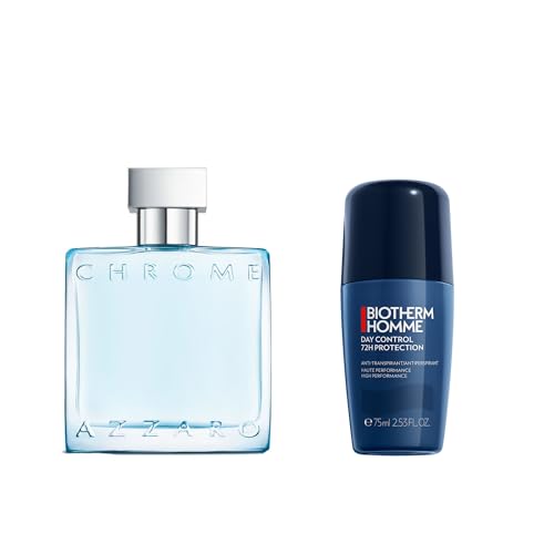 Azzaro Chrome Coffret Homme avec Déodorant Biotherm pour une Fraîcheur Active après le Sport