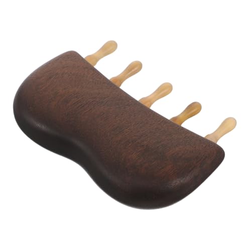 SHERCHPRY Peine de Masaje Capilar de Madera de Sándalo Peine Antiestático de Dientes para Cuidado del Cabello Portátil y Ergonómico para Hombres y Mujeres