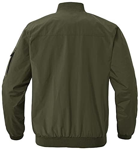 Image of Gopune Men's Windproof Bomber Jacket Lightweight Windbreaker Outdoor Golf Fashion Coat