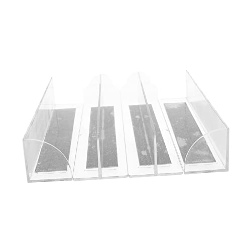 OFFSCH 4pcs Shelf Dividers for Supermarket Organization Transparent Classification Plates for Stores and Stable Splitter Racks for Shopping Malls and Food Stores