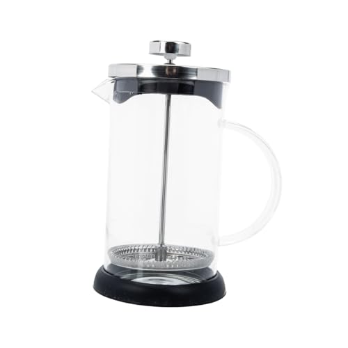 Healifty Portable French Coffee Press Stainless Steel Borosilicate Glass Brewer for Home Use for Tea Coffee and Milk Frothing Large Capacity Heat Resistant Design