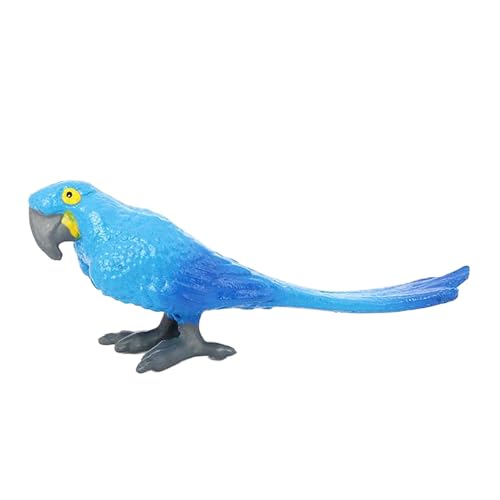 Folpus Realistische Papagei Tierfigur, Miniatur Tiermodell, Vogel, Mikro Landschaftsdekoration, Skulptur für Kinder Ab 3 Jahren, Geburtstagsgeschenke, Blau
