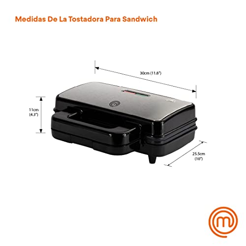 Sandwichera Grill MASTERCHEF plancha pequeña tostadora. - Imagen 7