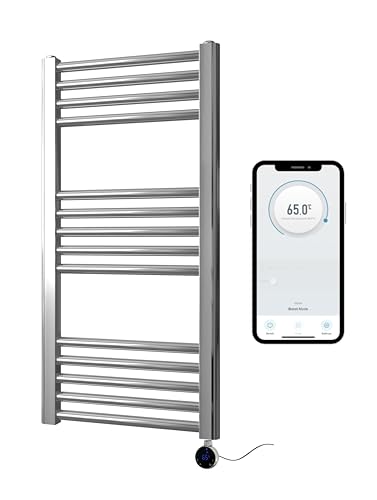 Greened House Chrome Electric Heated Towel Rail