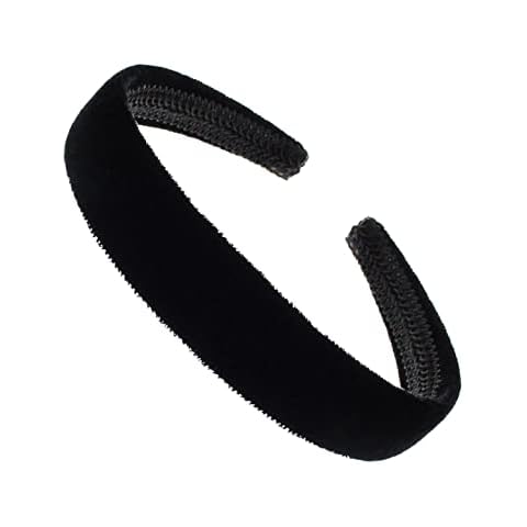 Topkids Accessories Velvet Alice Bands Luxury Headband Head Band Hairband Hair Band Adult Women Ladies Girls Kids Wedding Bride Fashion Aliceband Wonderland 2.5cm 1" Thick Wide (Black) Cover