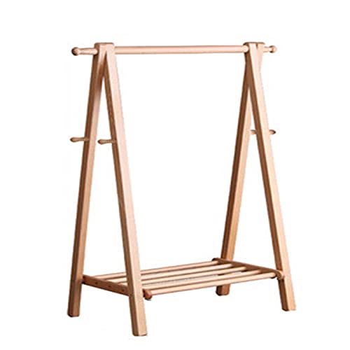 Moderno perchero de madera para colgar ropa, color nogal, 60 cm de altura, ideal para el hogar, oficina, pasillo y dormitorio