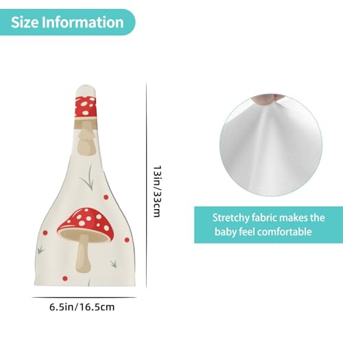 Flat Mushrooms Baby Beanie Hat Knotting Soft Newborn Hats Suitable for 0-6 Months Baby Boy and Baby Girl Essentials Black4