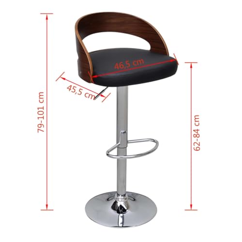 Tabourets de bar réglables lot de 2 avec dossier et repose-pieds