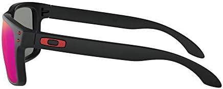 Oakley Holbrook Sunglasses (Matte Black Frame, Positive Red
