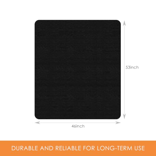 Image of Kuyal Chair mat for Hardwood Floor 46 x 53 inches Rectangle Floor Mats Wood /Tile Protection Mat for Office & Home, Black
