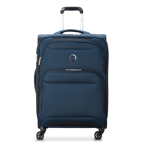 Image of DELSEY PARIS Sky Max 2.0 Softside Expandable Luggage with Spinner Wheels 2 Piece Set, Blue (24 Inch /Duffle)