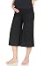 Beachcoco Women's Maternity Comfortable Capri Pants (1XL, Black)