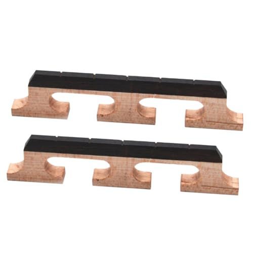 Yardwe 2Pcs Wooden Banjo Bridge Durable Rosewood Replacement Part for String Instruments Enhances Tone Easy to Install Luthier Tool