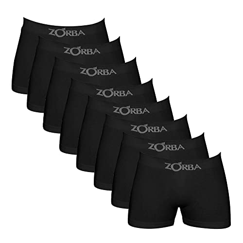 Zorba, Kit 8 Cuecas Box Boxer Zorba Algodão Sem Costura 781 Sortida Tamanho:GG;Cor:Preto