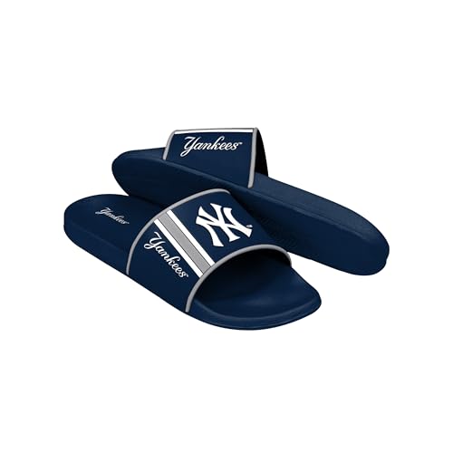 FOCO New York Yankees X-Large Slides for Men MLB Molded EVA Foam Sandals | Water Resistant Officially Licensed