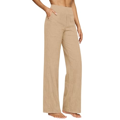 APRDFEU Cotton Yoga Pants Womens Casual Cotton Linen Pants