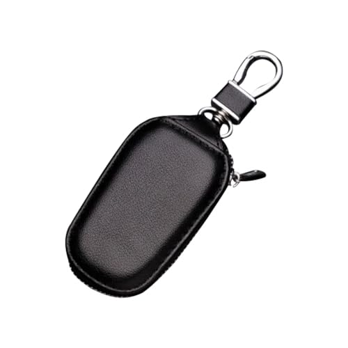 MiOYOOW Car Key Case Holder Large Capacity Car Key Keychain Pouch Waterproof PU Leather Car Key Fob Holder Bag with Zipper Hardware Buckle for Daily Carrying