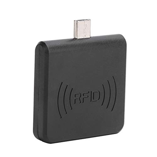 USB Mobile RFID Reader, Mobiltelefon OTG USB Portable Kartenleser Micro USB Schnittstelle UHF RFID Handheld Writer(schwarz)