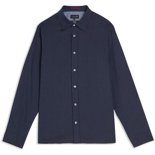 Ted Baker Mens Crotone Long Sleeve Shirt Navy M
