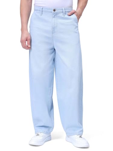 Image of The Indian Garage Co Men Skater Fit Solid Mid-Rise Jeans