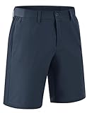 BGOWATU Men's Golf Shorts 9' Stretch Dress Shorts Lightweight Quick Dry Casual Summer Hiking Shorts with 5 Pockets Deep Blue 36