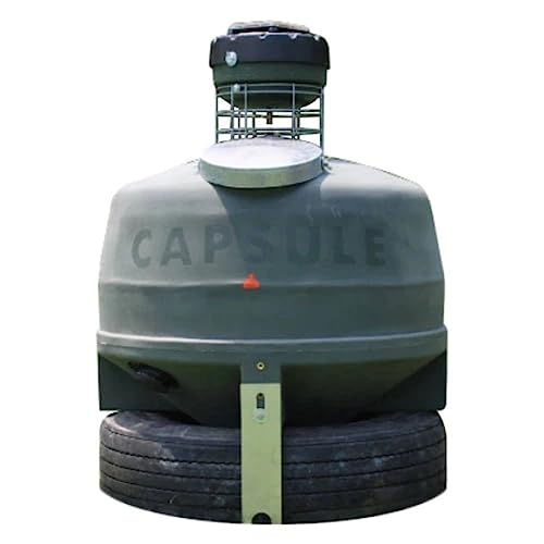 Capsule Feeder Game Feeder with 800LB Capacity, 360-Degree Broadcast Hunting Game Feeder