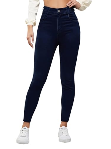 Image of Dolce Crudo Women's Skinny Fit High Rise Cropped Length Stretchable Denim Jeans