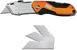 Klein Tools 44130 Auto-Loading Pocket Knife, 0 V, Orange/Black/Silver, 181 mm