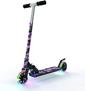 Scooter for Kids Scooter for Boys and Girls, Fully Fold-able, 3 Height Adjustments, Aluminium-Alloy Body, Magic LED Flashing PU Wheels - Age 3+ Years, BIS Approved