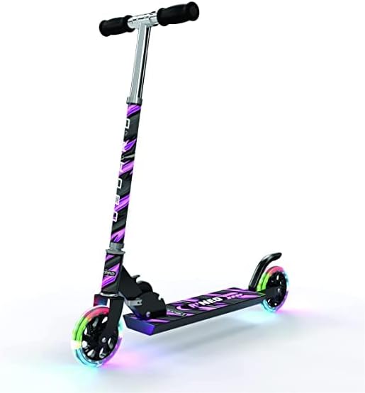 Scooter for Kids Scooter for Boys and Girls, Fully Fold-able, 3 Height Adjustments, Aluminium-Alloy Body, Magic LED Flashing PU Wheels - Age 3+ Years, BIS Approved