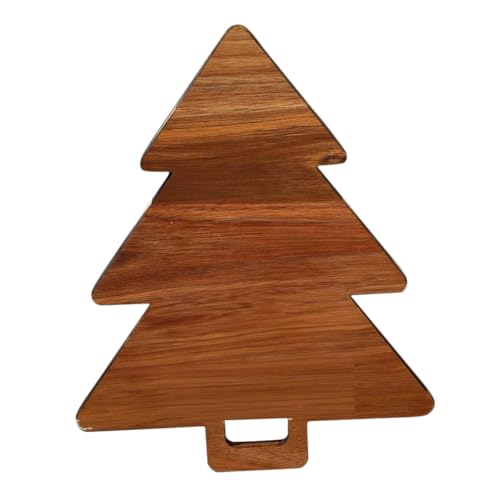 Ciieeo Planche à Découper Bois Sapin de Noël Plateau Charcuterie Forme de Sapin Planche à Pizza Bois Festive