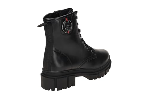 s.Oliver Damen Stiefeletten ohne Absatz zum Schnüren Vegan, Schwarz (Black), 37 EU – Ansicht 5