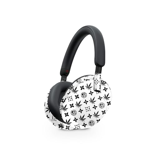 Image of MightySkins Carbon Fiber Skin Compatible with Sony WH-1000XM5 Headphones - CBD Black | Protective, Durable Textured Carbon Fiber Finish | Easy to Apply, Remove, and Change Style