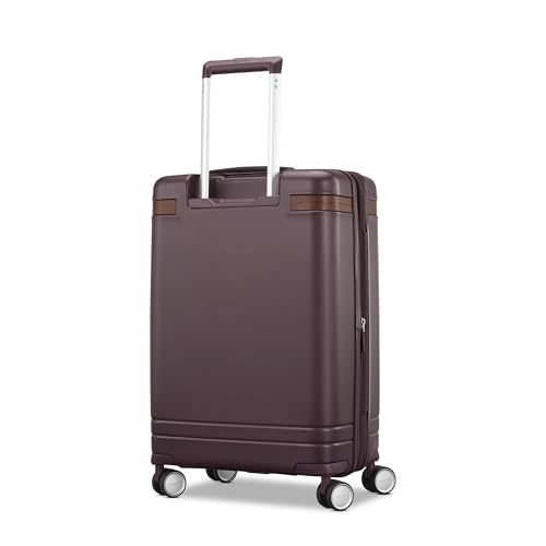 Image of Virtuosa Hardside 21 Inch Carry On Luggage - Airline Approved with 360 Spinner Wheels, RightHeight Adjustable Handle - Zippered WetPak - TSA Lock - Expandable Light Polycarbonate Shell - Merlot