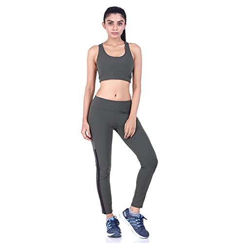 Image of Women's JUST-Dry Ankle Length Gym Workout Yoga Fitness Active Sports Pants