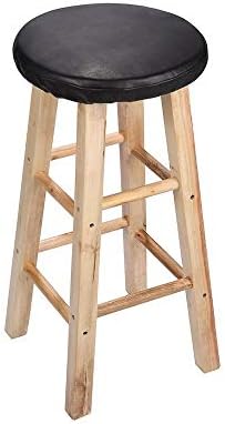 Round Bar Stool Cushion Black 12 inch